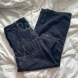 Steve Madden Ashyla Cotton High Rise Barrel Leg Jeans